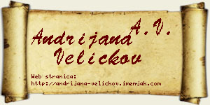 Andrijana Veličkov vizit kartica